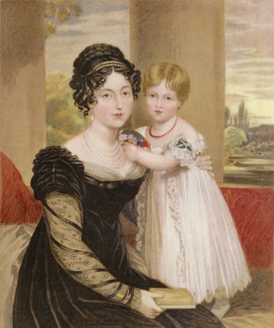 La duchesse de Kent et la princesse Victoria à l